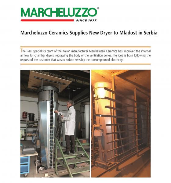 Marcheluzzo S.p.A. suministra un nuevo secador a Mladost en Serbia
